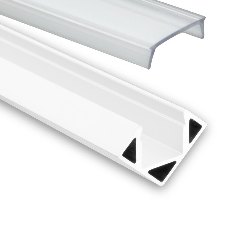 Abdeckung opal/klar LED Streifen 1m/2m P23 Pollux Aluminium Profil f 