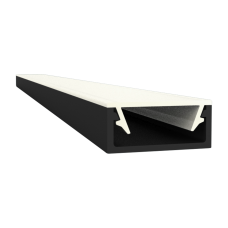 Led Aluminium Profil 2 Meter A1 Anser Schwarz Pulverbeschichtigt mit Abdeckung Klar