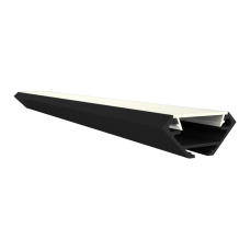 LED Aluminium Profil V2 Pollux f. LED Streifen Eckprofil Aluprofil Schwarz mit opaler Abdeckung