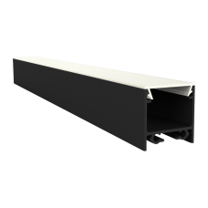 Led Aluminium Profil 2 Meter N2 Kocab  Schwarz Pulverbeschichtigt mit Schwarze/Matt abdeckung