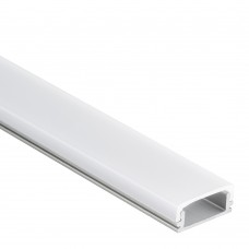 P15 Han Aluminium Profil f. LED Streifen 2m + Abdeckung Opal inkl Endkappen