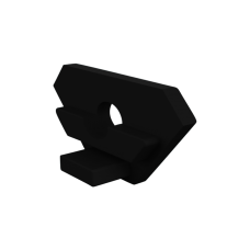 V2 Pollux Endkappe mit Kabelausgang Schwarz