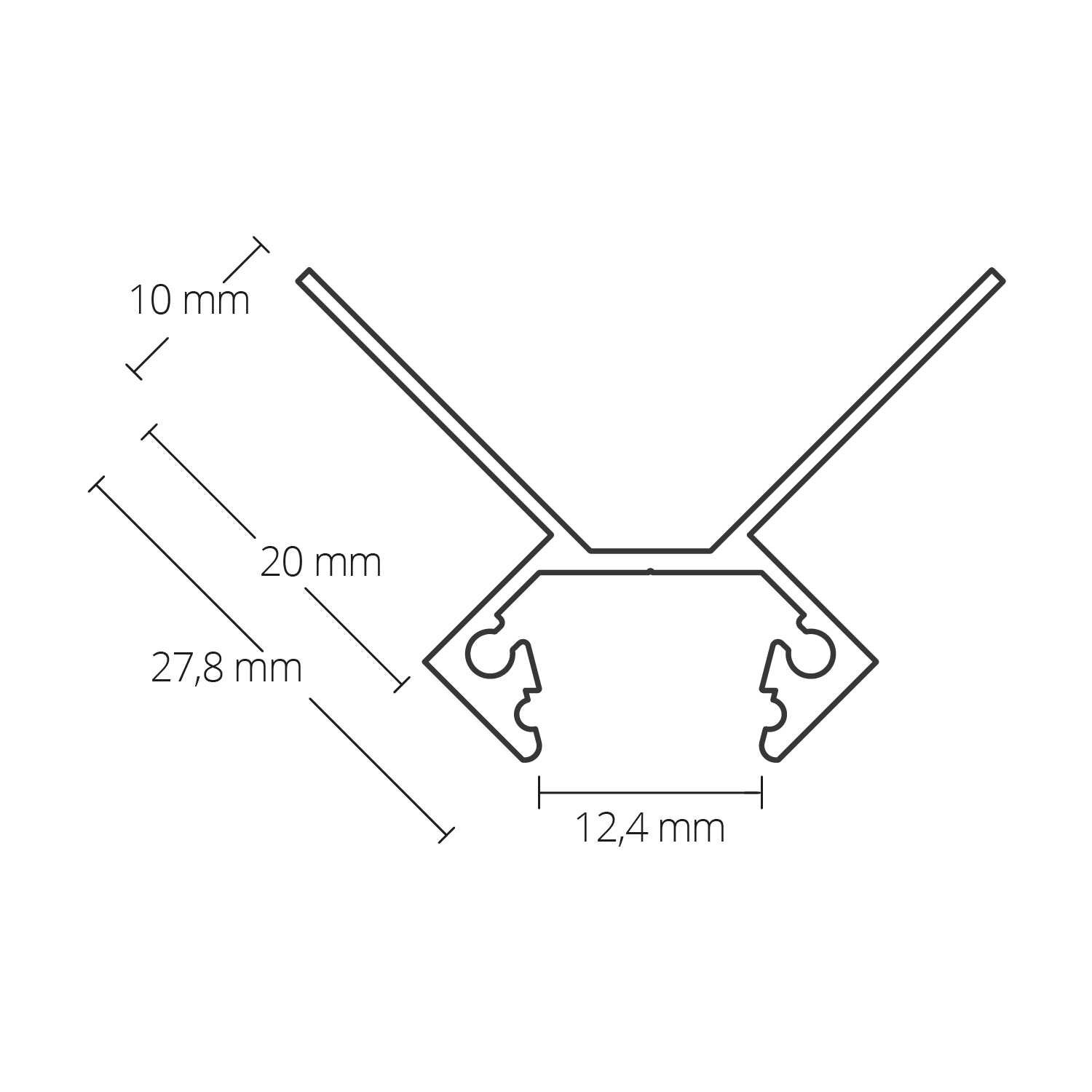 LED-Fliesenprofil