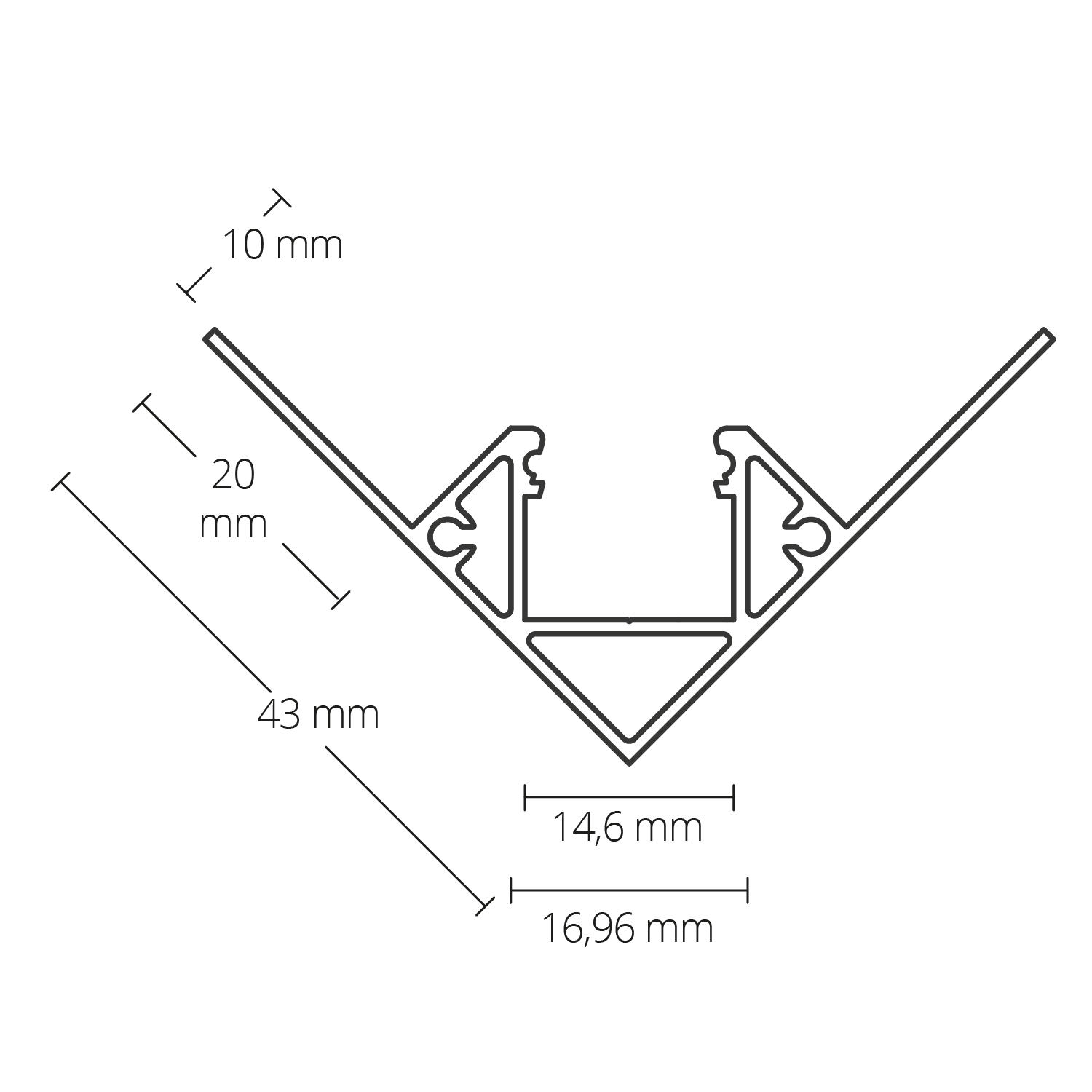 LED-Fliesenprofil