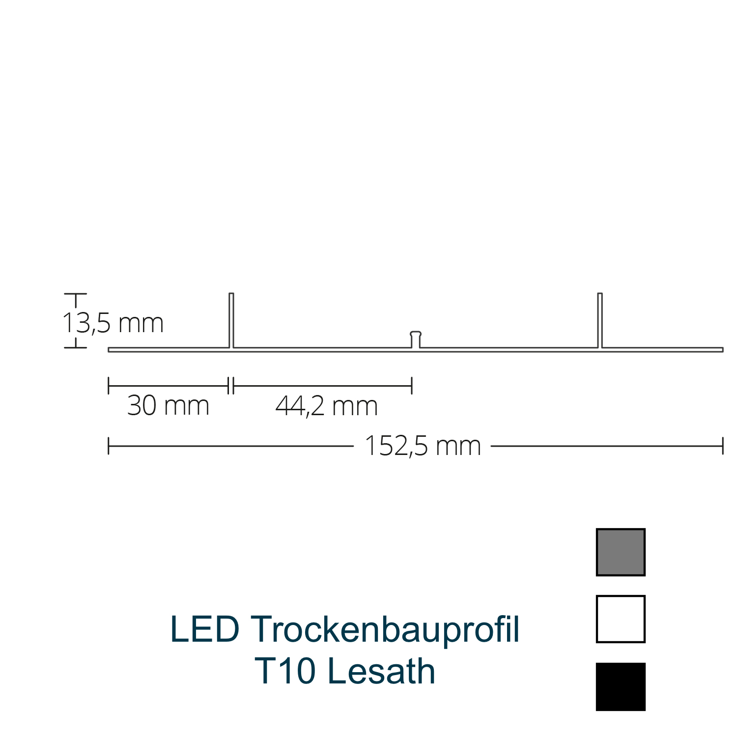 T10 LED-Trockenbauprofil