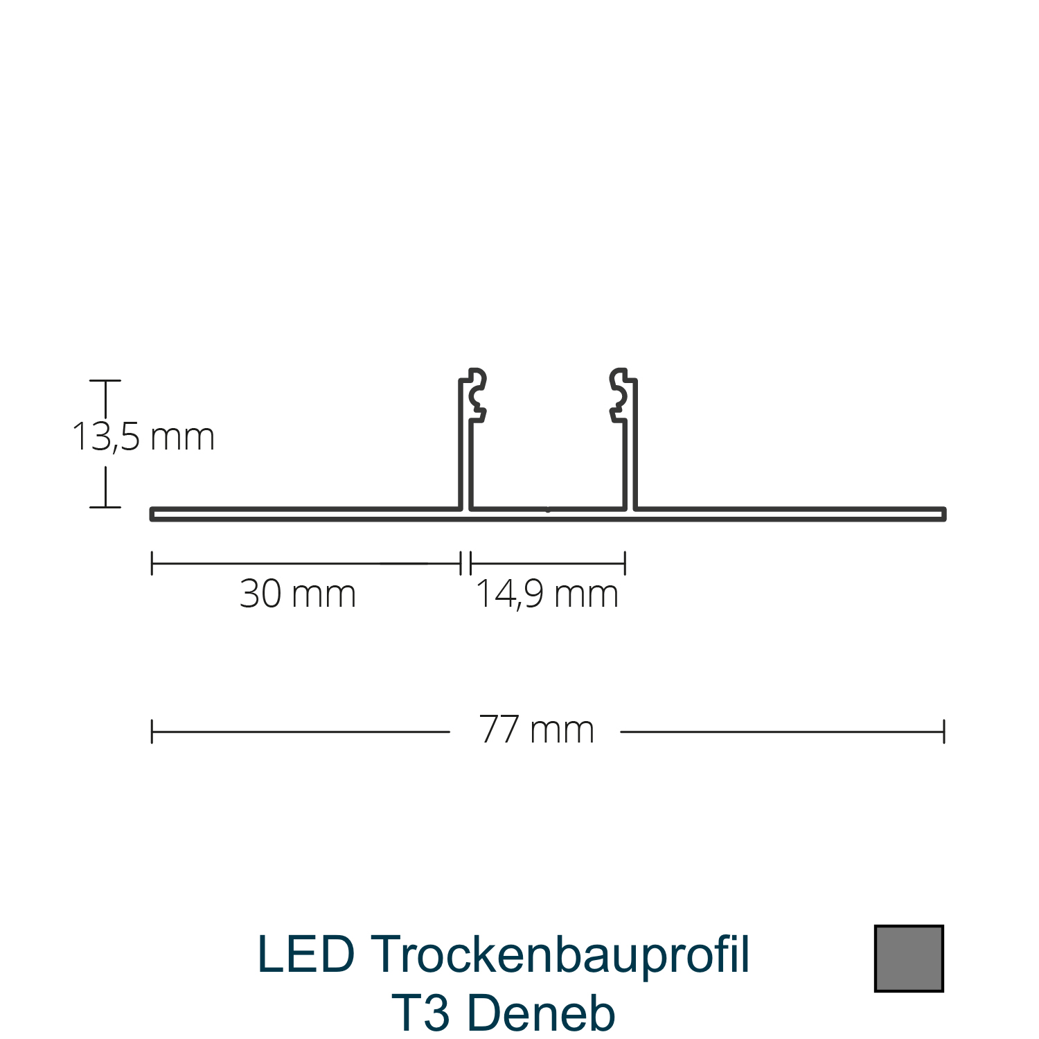 T3 LED-Trockenbauprofil