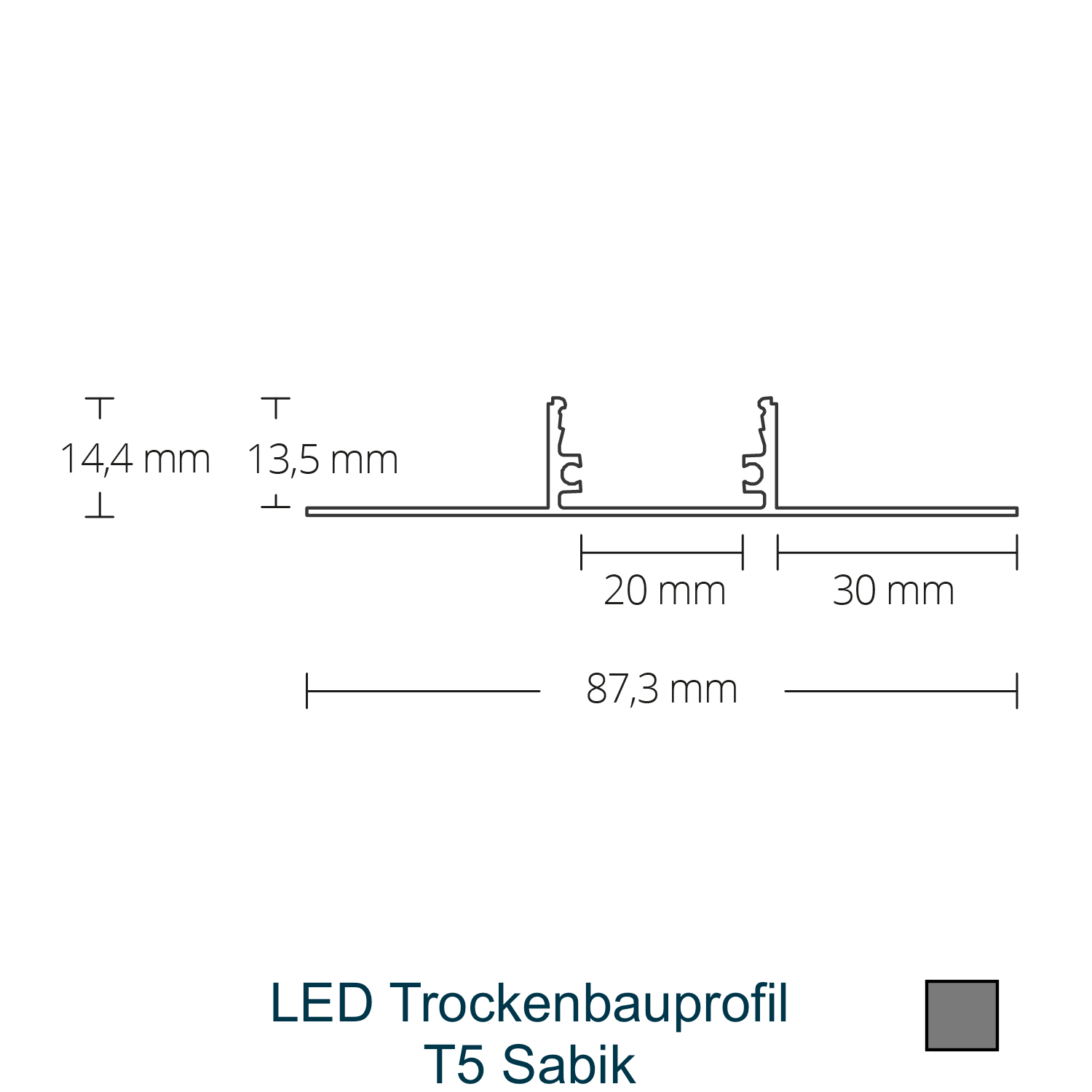 T5 LED-Trockenbauprofil